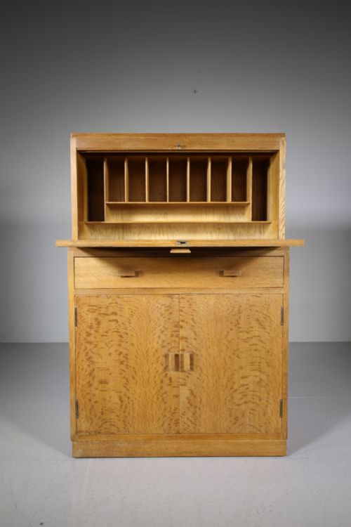 1930’S Heals Oak Bureau – Labelled