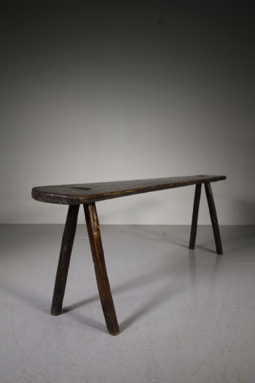 18th Century English Primitive Elm Bench Seat