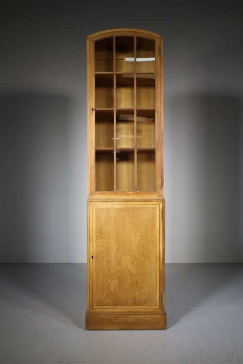 
Heals of London Antique Oak Bookcase Cabinet