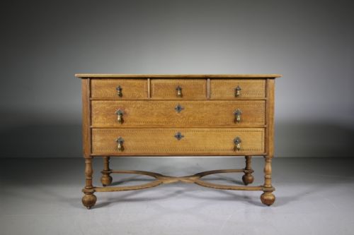

19th Century Antique Oak Chest of Drawers by Marsh Jones & Cribb