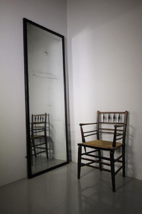 Large English 19th Century Antique Shop Fitting Mirror

