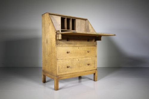 1920’S Heals Oak Writing Bureau – Labelled