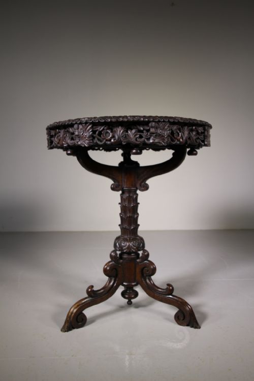 Scottish 19th Century Antique Lazy Susan Side Table
