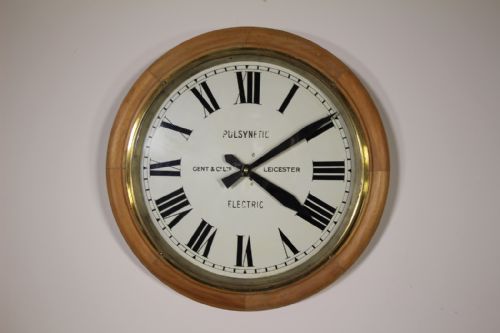 Large English Edwardian Antique Factory Clock