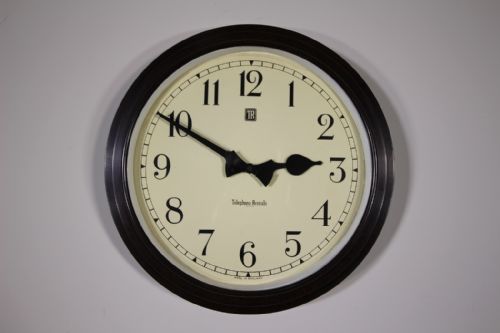 English 1930’S Factory Wall Clock – Working