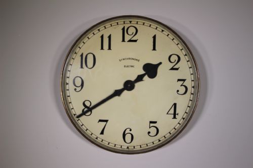 Large English Antique Copper Factory Wall Clock