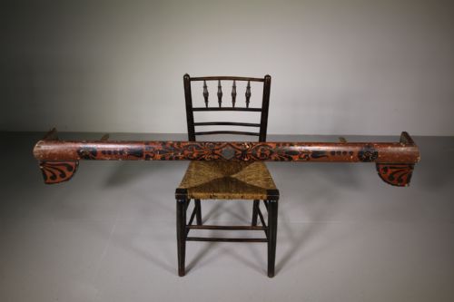 Beautiful Regency Antique Painted Pine Pelmet