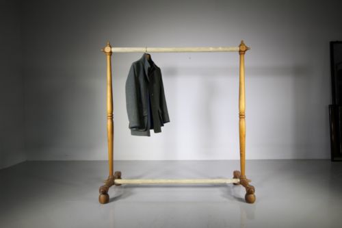 English 19th Century Large Antique Pine Clothes Rail