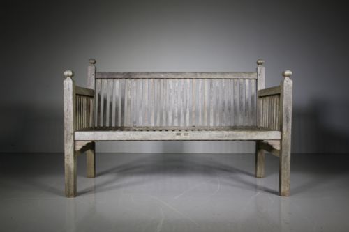 Edwardian Heals of London Teak Garden Bench Seat