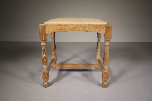 Heals of London Antique Oak Stool Seat