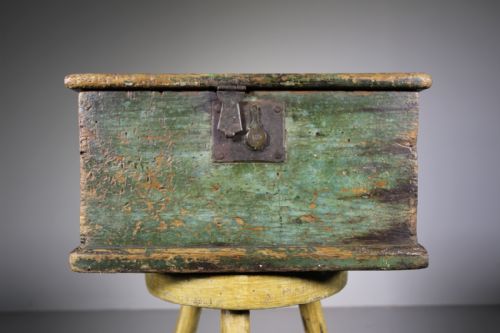 Original Painted Pine Georgian Antiques Box