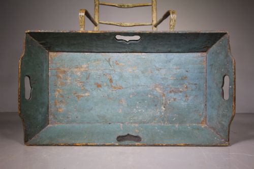 Fabulous Early 19th Century Large English Original Painted Pine Tray
