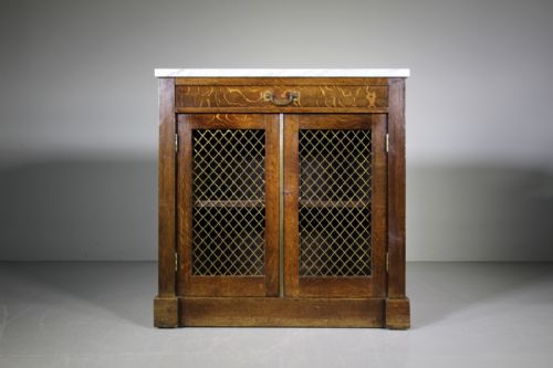 Beautiful English Regency Antique Oak Cabinet