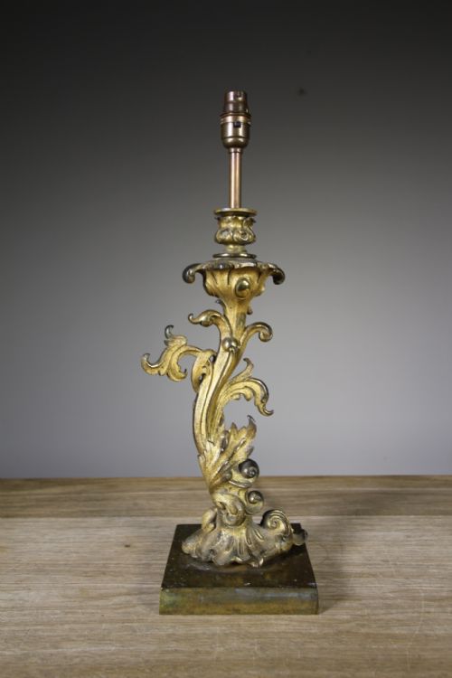 Regency Antique Gilt Bronze Table Lamp