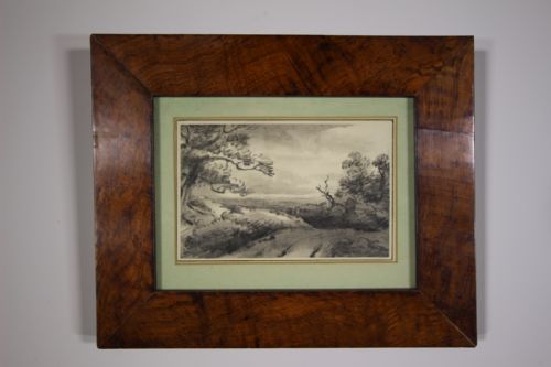 English 18th Century Antique Charcoal Drawing