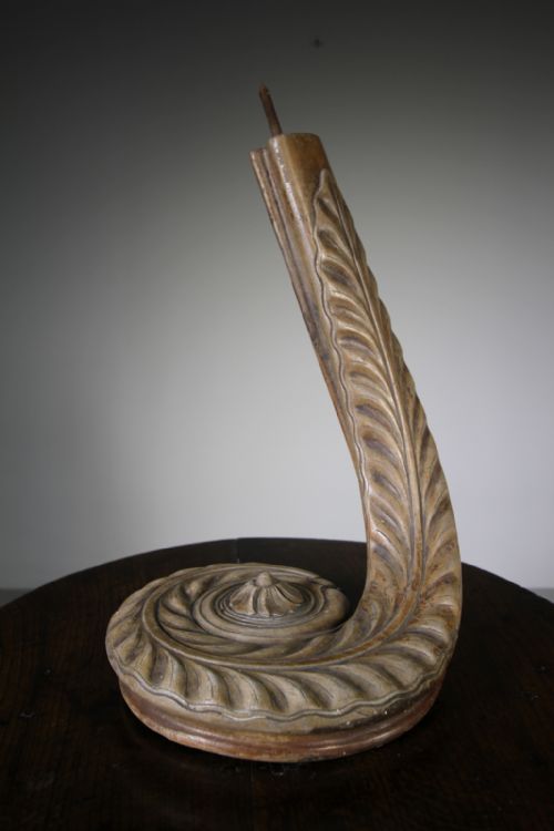 Beautiful Regency Antique Mahogany Bannister Rail End