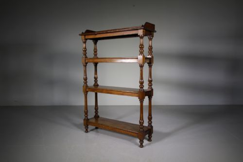 English 19th Century Antique Mahogany Open Shelving