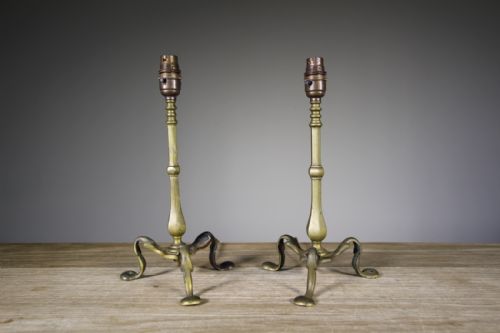 Pair of English Antique Pullman Table Lamps
