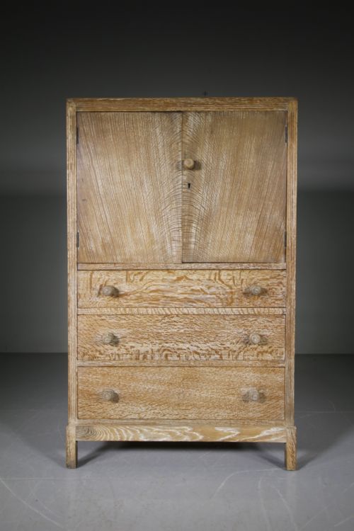 Heals 1930’S Oak Tall Boy Cupboard – Labelled