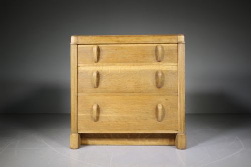 1930’S Heals of London Odeon Oak Three Drawer Chest