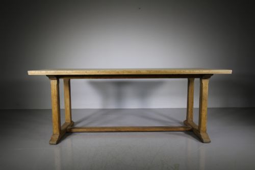 Heals of London 1920’S Oak Refectory Dining Table – Labelled