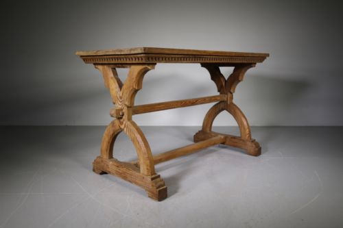 English 19th Century Antique X Frame Table
