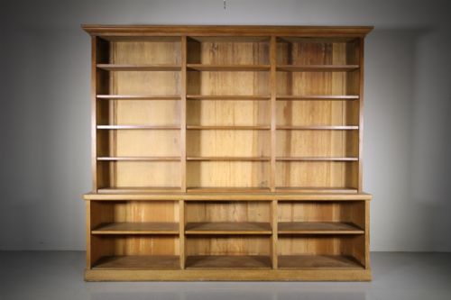 Very Large Scale William IV English Antique Oak Bookcase