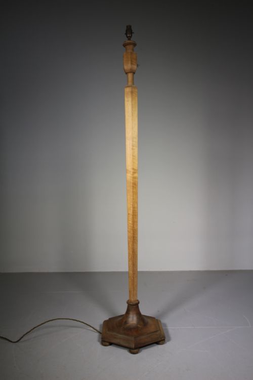 Heals of London 1930’S Walnut Standard Lamp