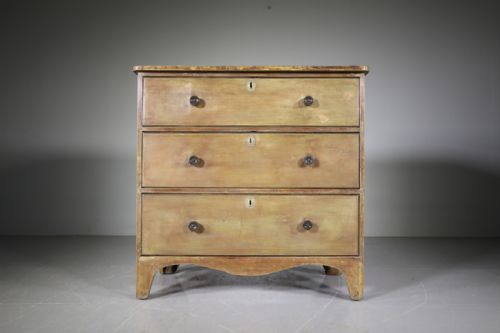 Original Regency Painted Pine Antique Chest of Drawers