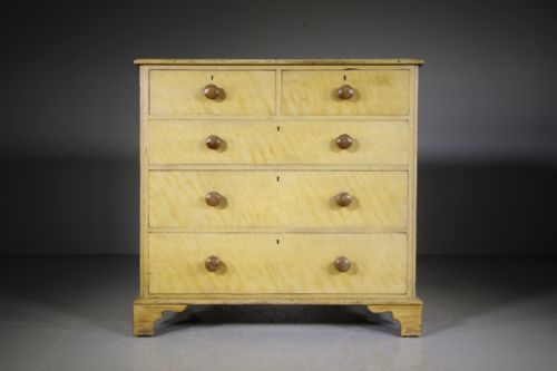 Original Painted Pine Antique North Country Chest of Drawers