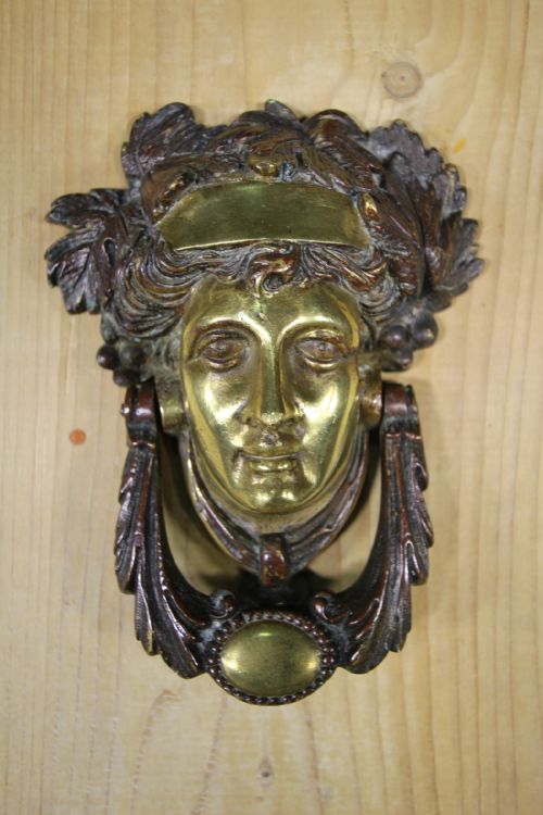 English 19th Century Antique Bronze Door Knocker

