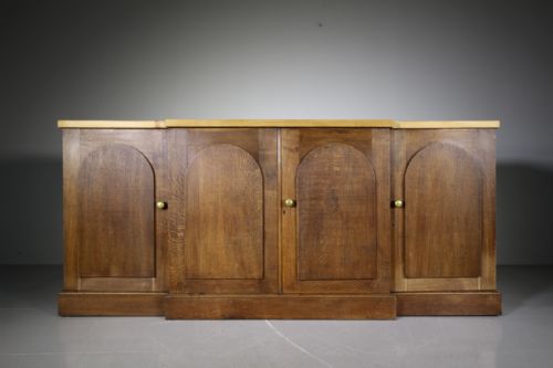 Large English 19th Century Antique Oak Dresser Base