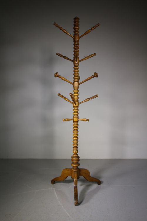 19th Century Birch Wood Antique Coat Stand
