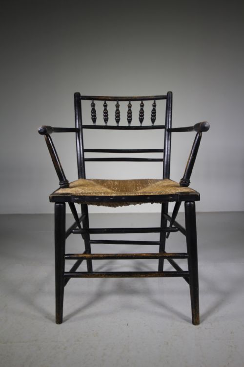 19th Century Antique Sussex Chair by Morris & Co