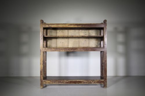 Very Rare Welsh 18th Century Antique Painted Pine Dairy Dresser