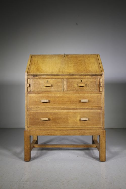 Heals of London 1930’S Oak Writing Bureau- Labelled