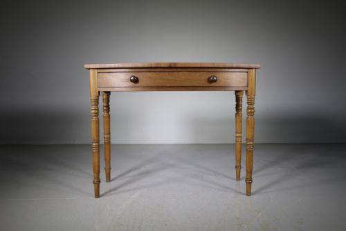 19th Century Antique Mahogany Bow Front Side Table