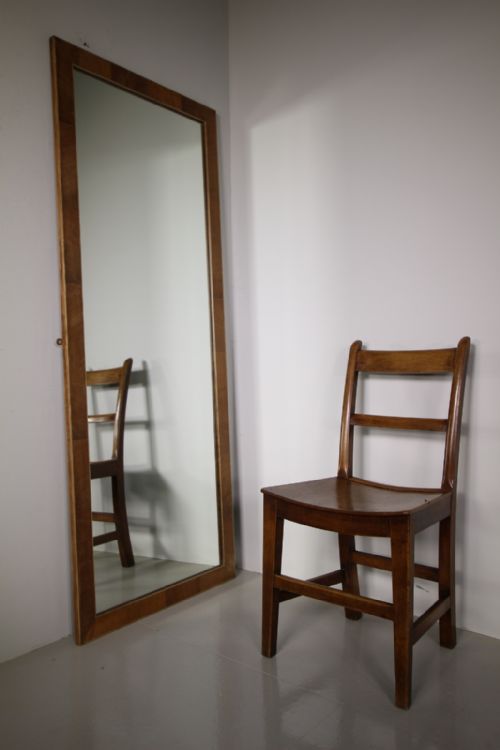 Tall English Edwardian Antique Tailors Mirror