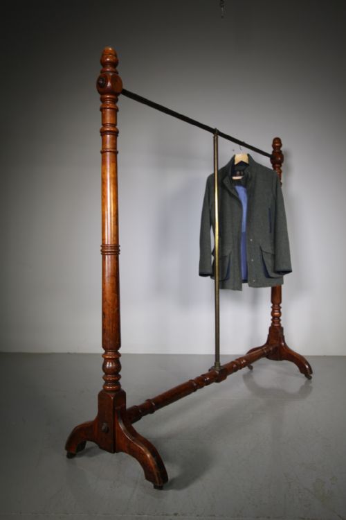 Large Scale English 19th Century Antique Clothes Hanging Rail