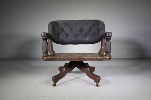 
Very Oversized English Antique Library Armchair
