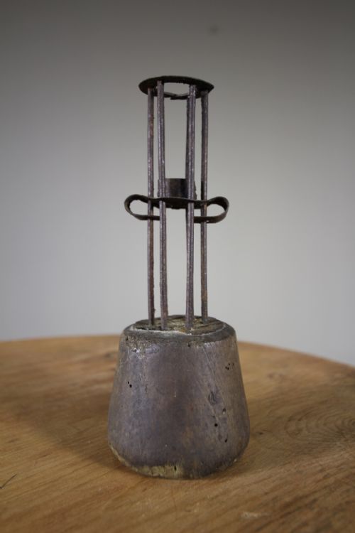 Rare English Early 19th Century Antique Caged Candle Holder