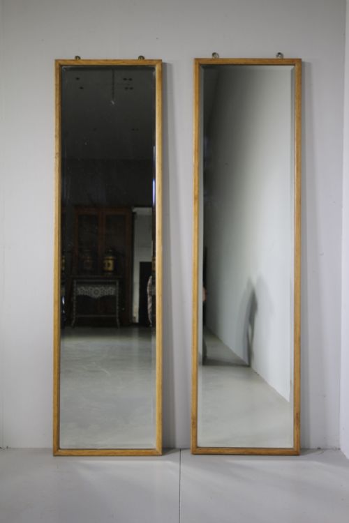 
Pair of Edwardian Antique Oak Ships Mirrors
