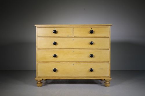 Original Painted Pine English Gillows Antique Chest of Drawers