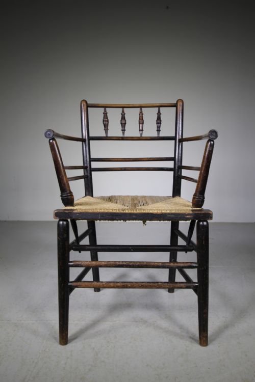 19th Century Antique Sussex Chair by Morris & Co