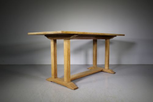 
Heals of London Antique Oak Refectory Dining Table – Labelled
