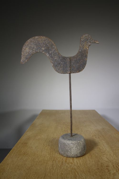 Tall English 19th Century Antique Iron Cockerel Weathervane