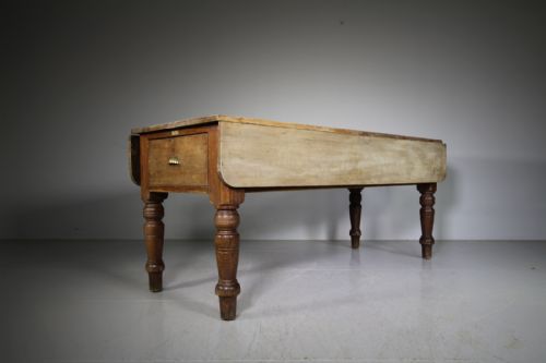 Unusually Large Welsh Antique Pine Kitchen Table