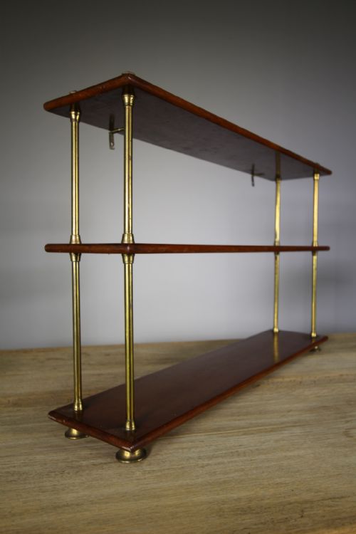 Large 19th Century Antique Military Campaign Shelves – Stamped