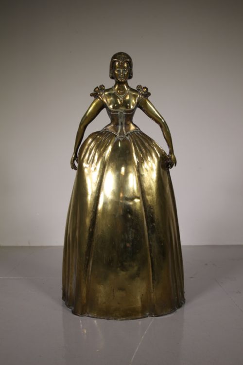Quite Rare English 19th Century Antique Brass Fire Curfew
