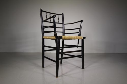 19th Century Antique Sussex Chair by Morris & Co
